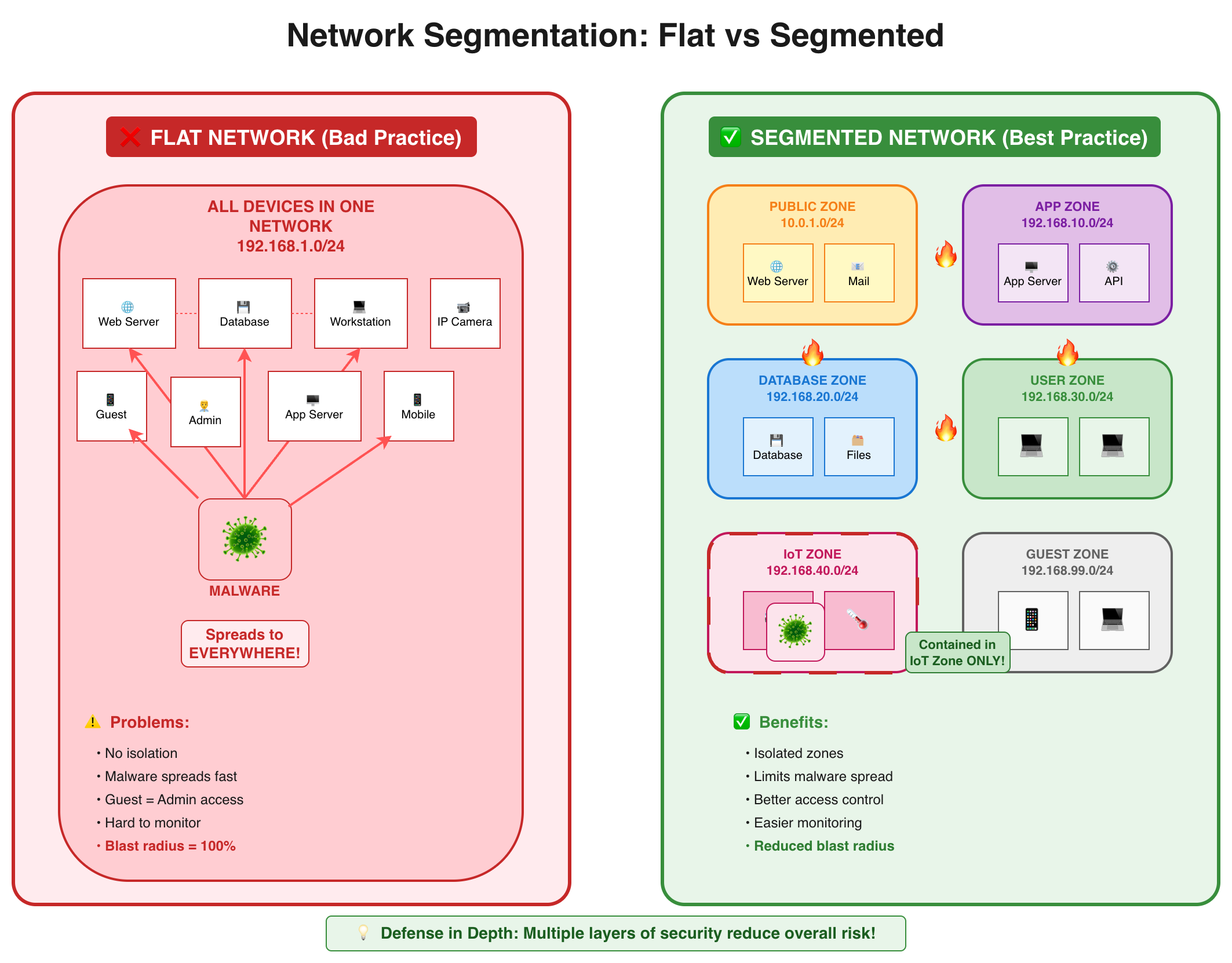 Flat vs Segmented Network